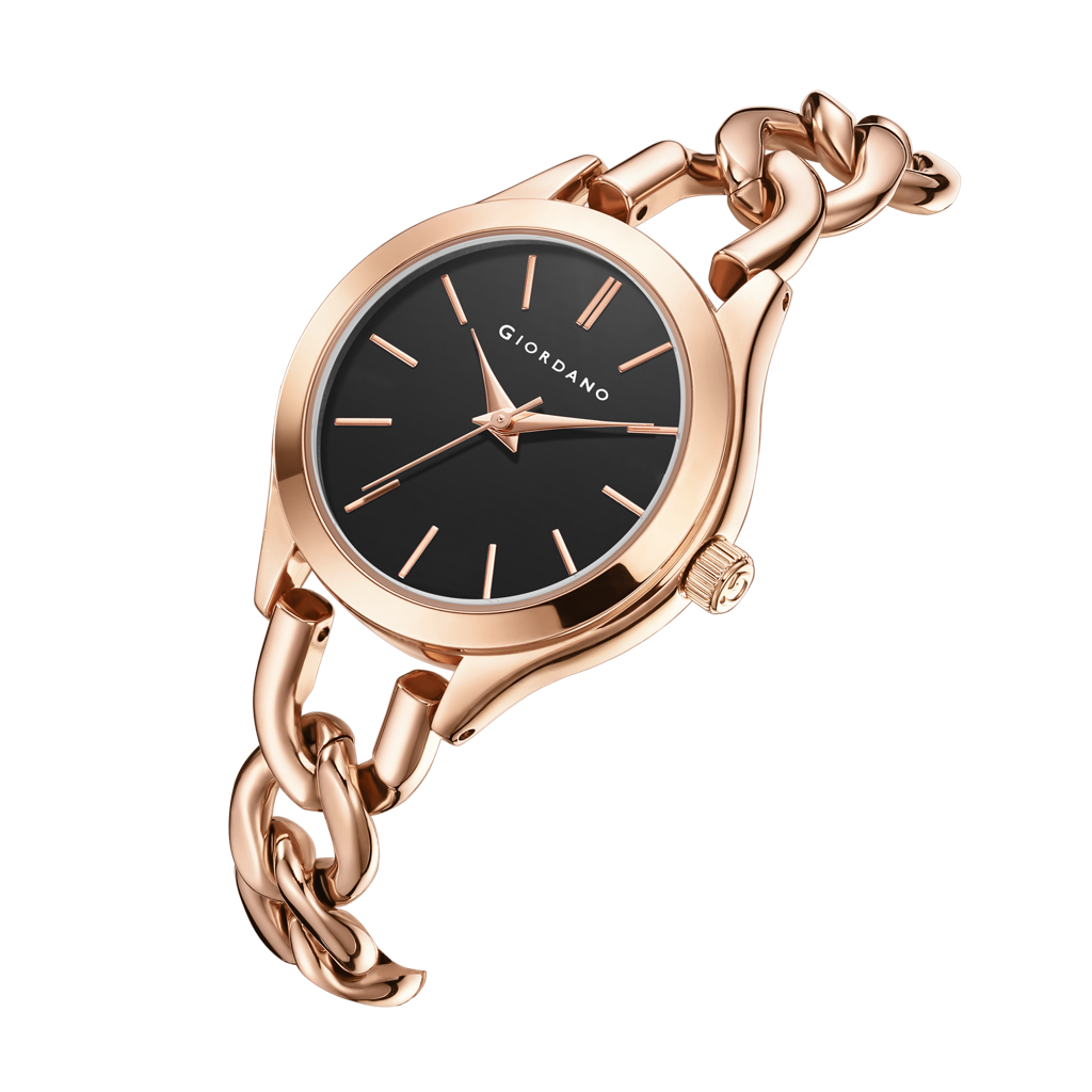 Giordano Modern Analog Watch For Women Â Sleek Dial With Unique Chain-Link Bracelet And Stylish Stainless Stee : GZ-60087-11