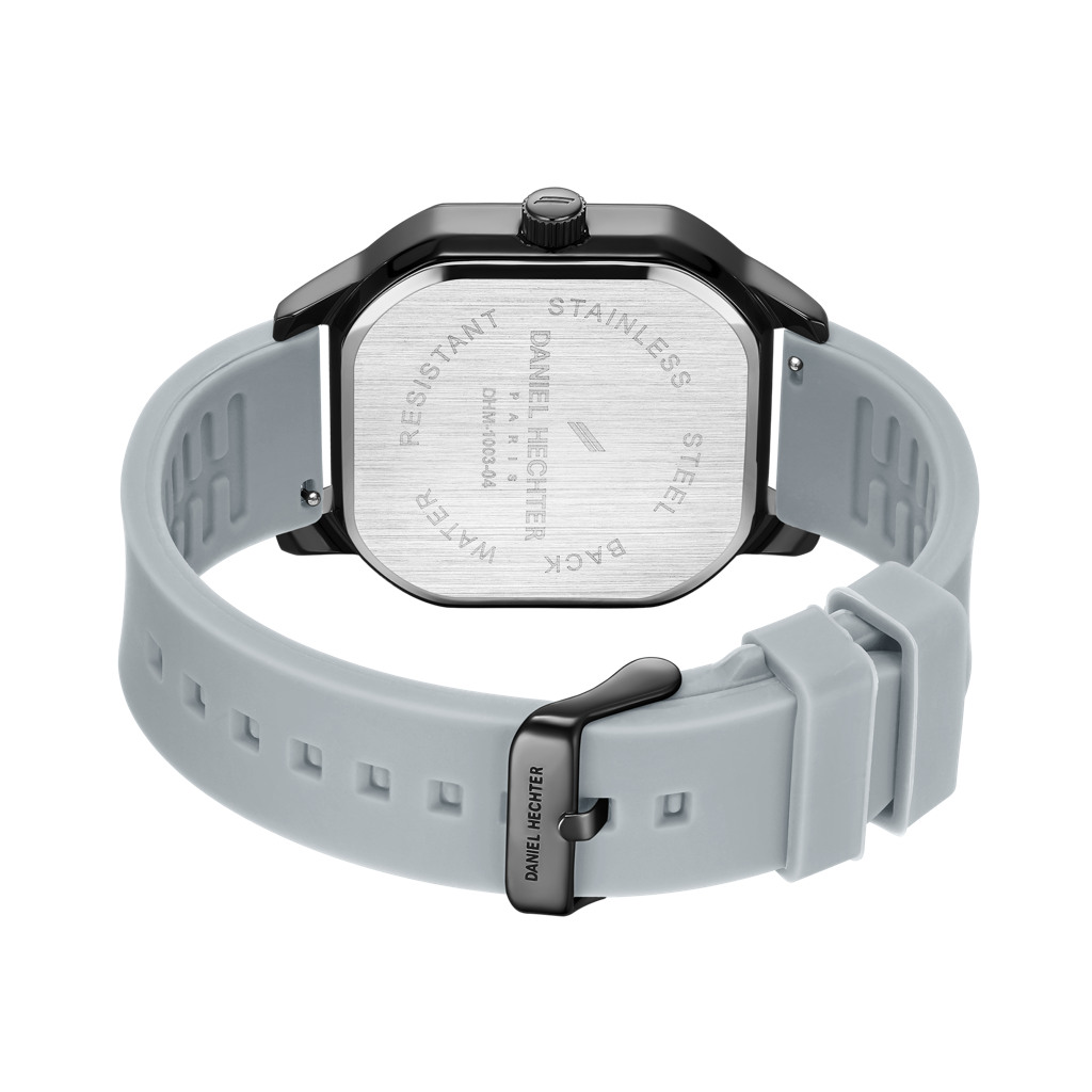 Daniel Hechter Paris Rivoli Collection Modern Analog Watch For Men With Octagon Dial And Silicon Band-Dhm1003 : DHM1003-04