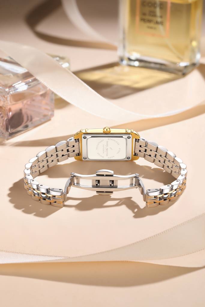 Daniel Hechter Paris Louvre Collection Square Dial Watch For Women With Roman Indices And Stainless Steel Strap-D : DHW2006-44