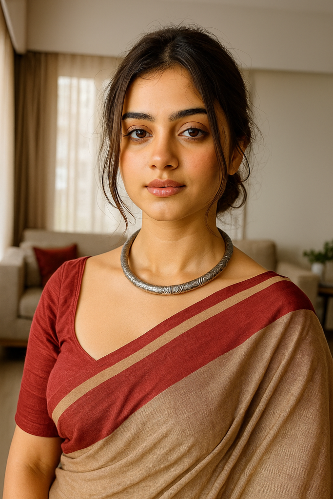 Oxidised Finish Metal Hasli Detailed With Engraved Flora And Fauna Motifs : ALT-JEW-sai-38