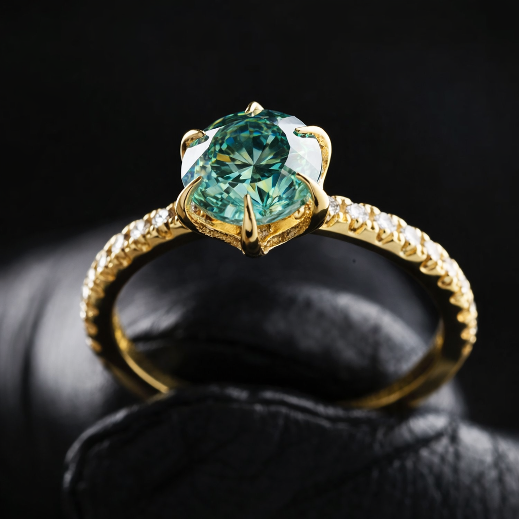 1 Ct Blue-Green Portugese Ring : RR-01