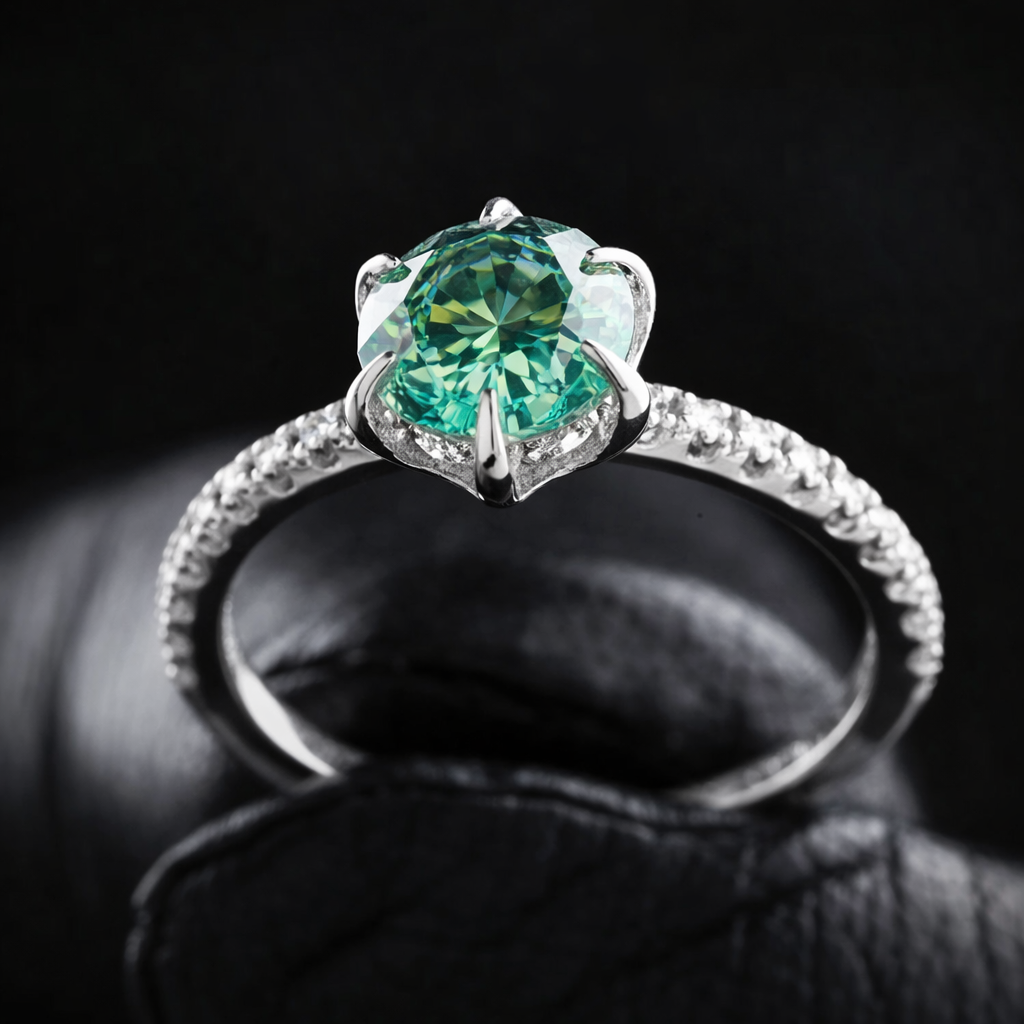 1 Ct Blue-Green Portugese Ring : RR-01