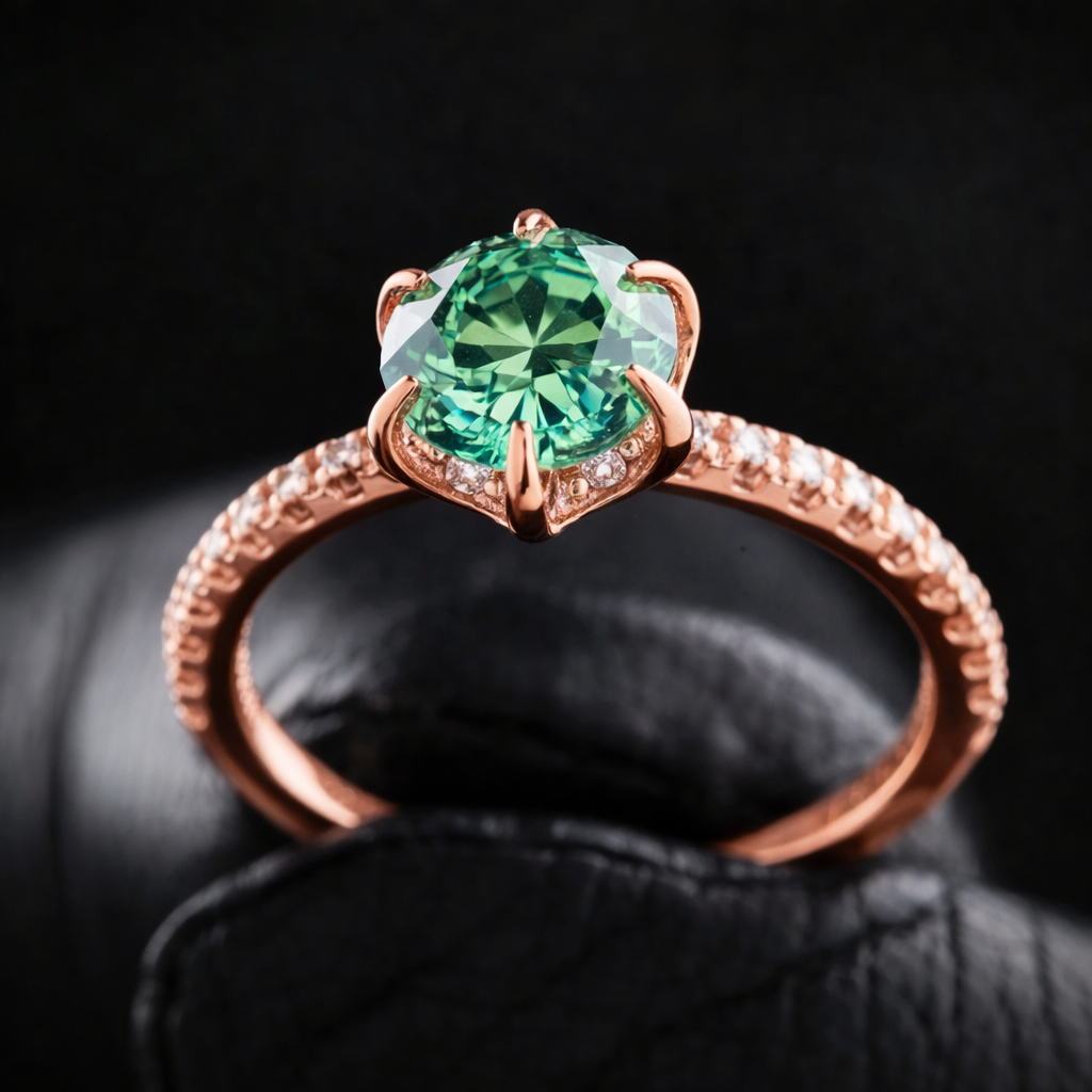 1 Ct Blue-Green Portugese Ring : RR-01