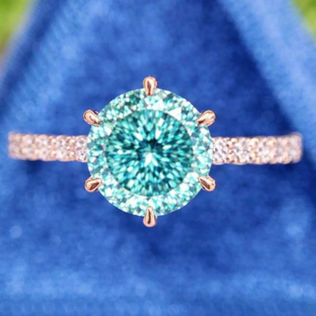 1 Ct Blue-Green Portugese Ring : RR-01