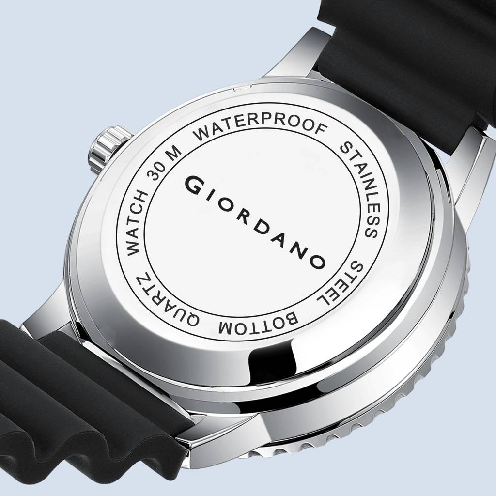 Giordano Analog Wrist Watch For Men Stylish Silicon Strap With Water Resistant 3 Hand Mechanism For Men And Boys : GZ-50103-01