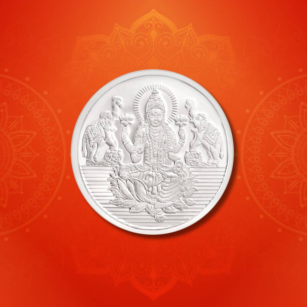20 Gram 999 Goddess Lakshmi Pure Silver Coin : 2-SSCU