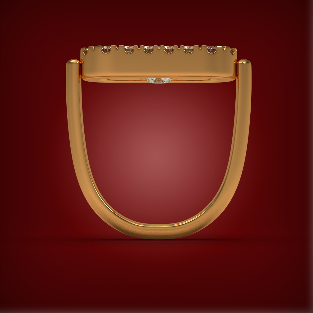 Glide Pavã© Ring | 925 Sterling Silver : 105FAG3