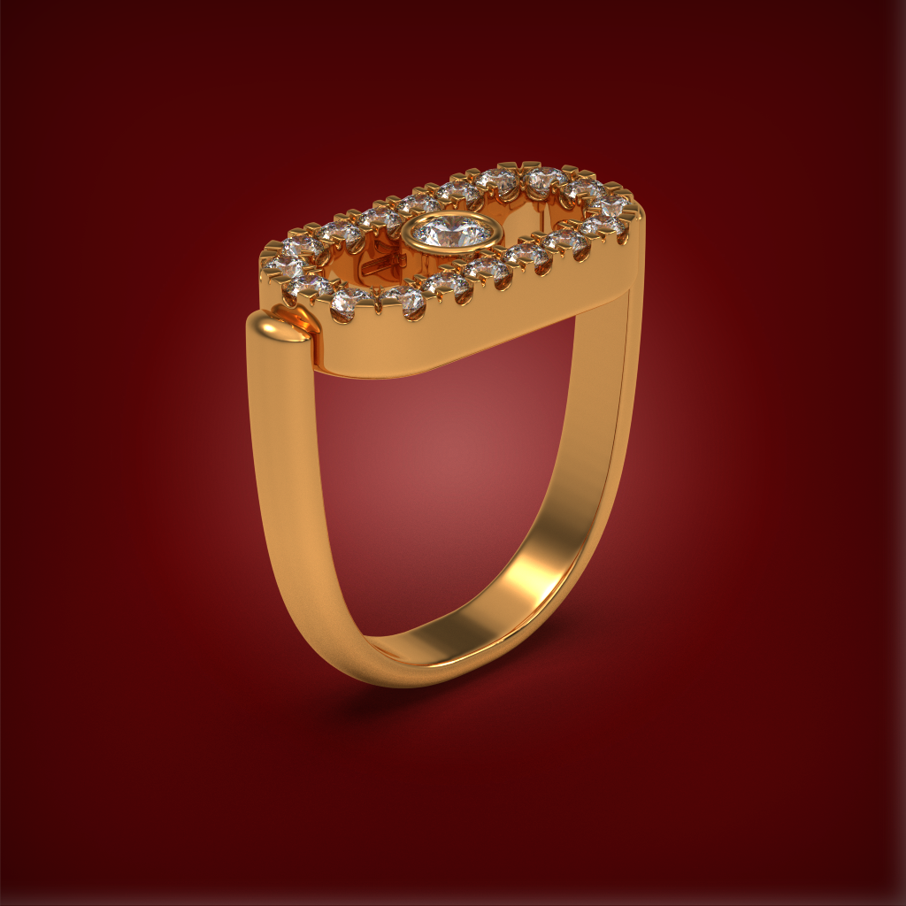 Glide Pavã© Ring | 925 Sterling Silver : 105FAG3