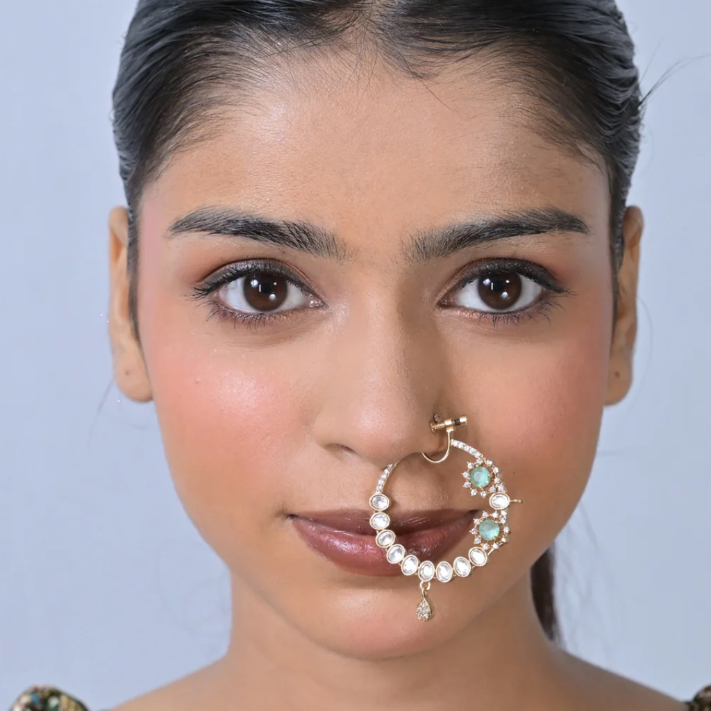 Ruhani Diamond Circle Silver Nosering : NR0008