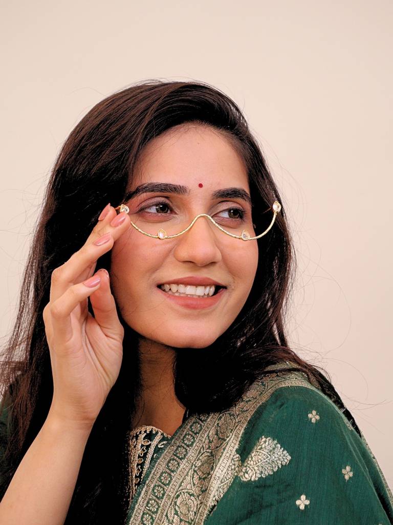 Suhani Brass Facelets For Women 18K Gold Plated Handmade : FC03