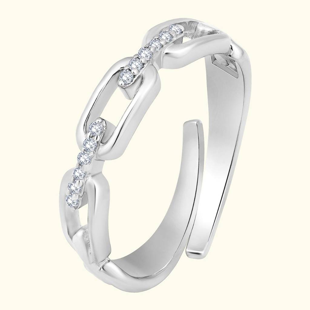 Chic Silver Ring : 07-SADR-7