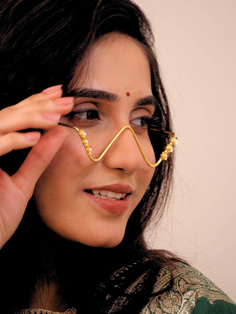 Aira Brass Facelets For Women 18K Gold Plated Handmade : FC01