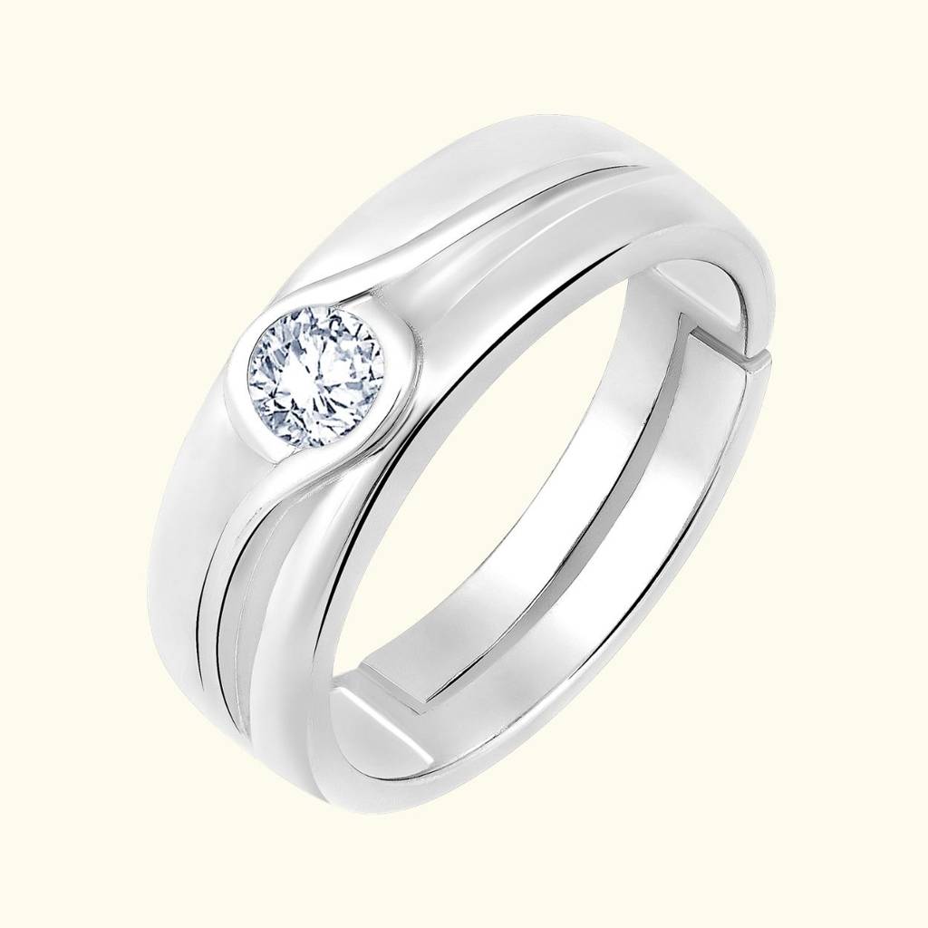 Contemporary Silver Ring : 08-SADR-9