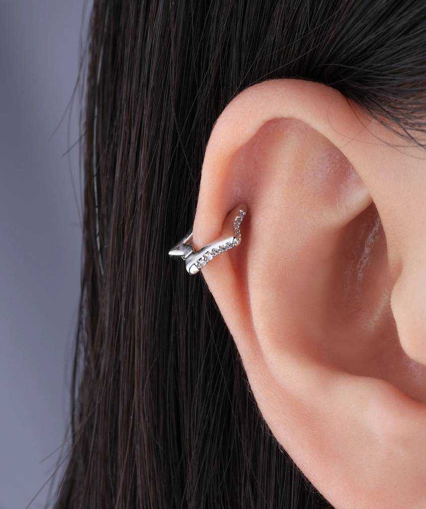 0.36 Ct Star Moissanite Hoop Earrings D/Vvs1 : StarHoop_0.36