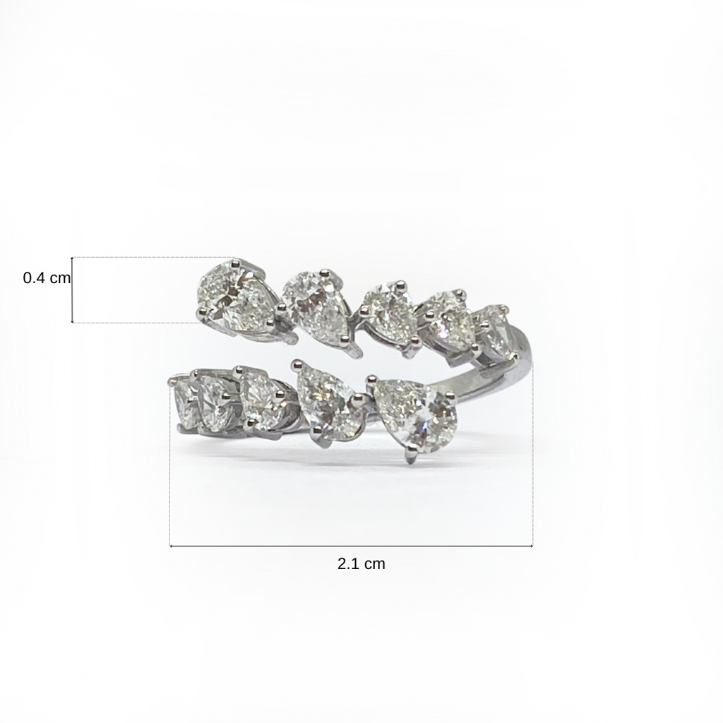 Whirlstone Pear Diamond Ring : SLET26