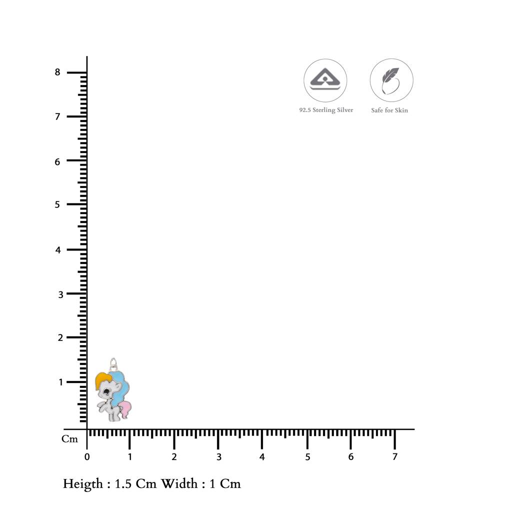 Cute Unicorn 925 Silver Kids Chain Pendent(3+ Yrs) : KP-182