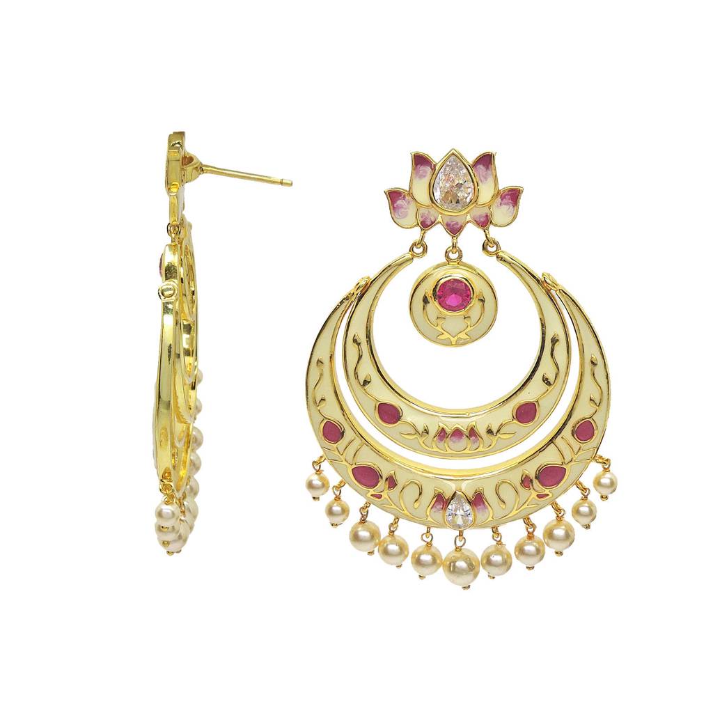 Classic Lotus Chandbali : 2227ECB
