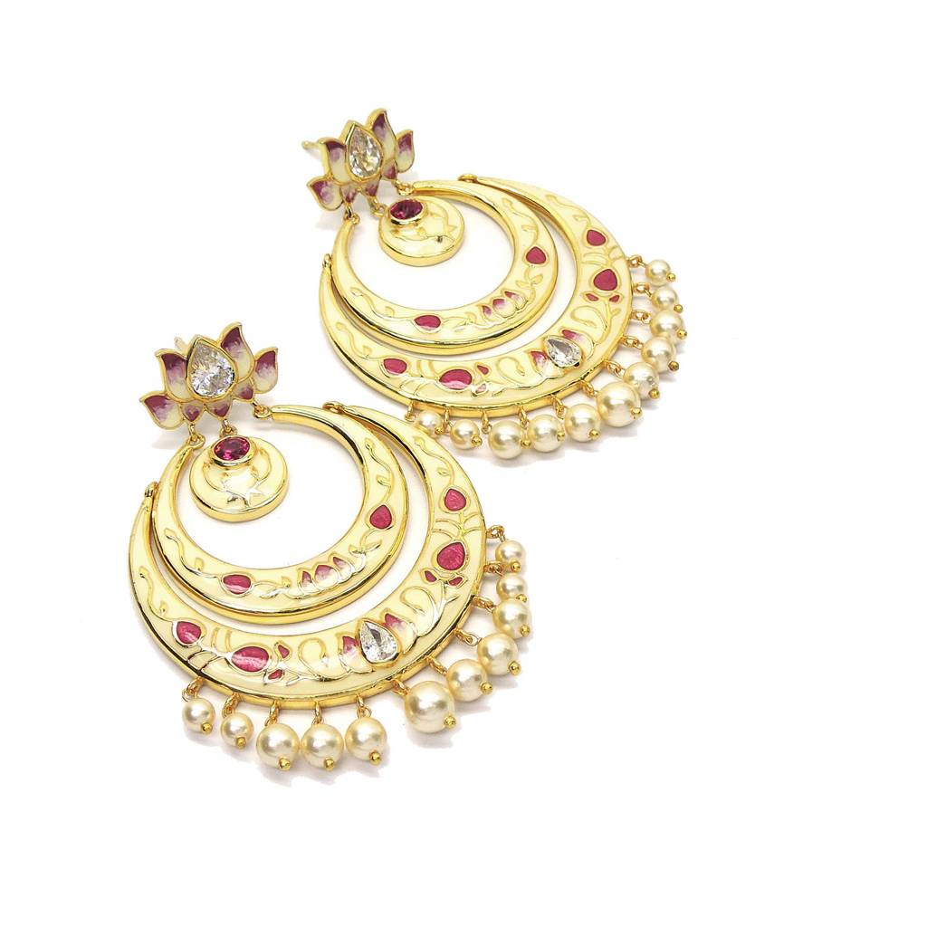 Classic Lotus Chandbali : 2227ECB