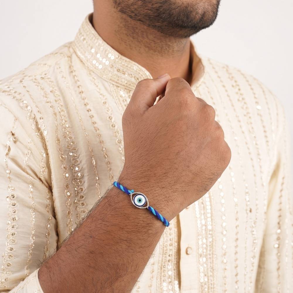 Evil Eye Guardian 925 Sterling Silver Rakhi : 1013385