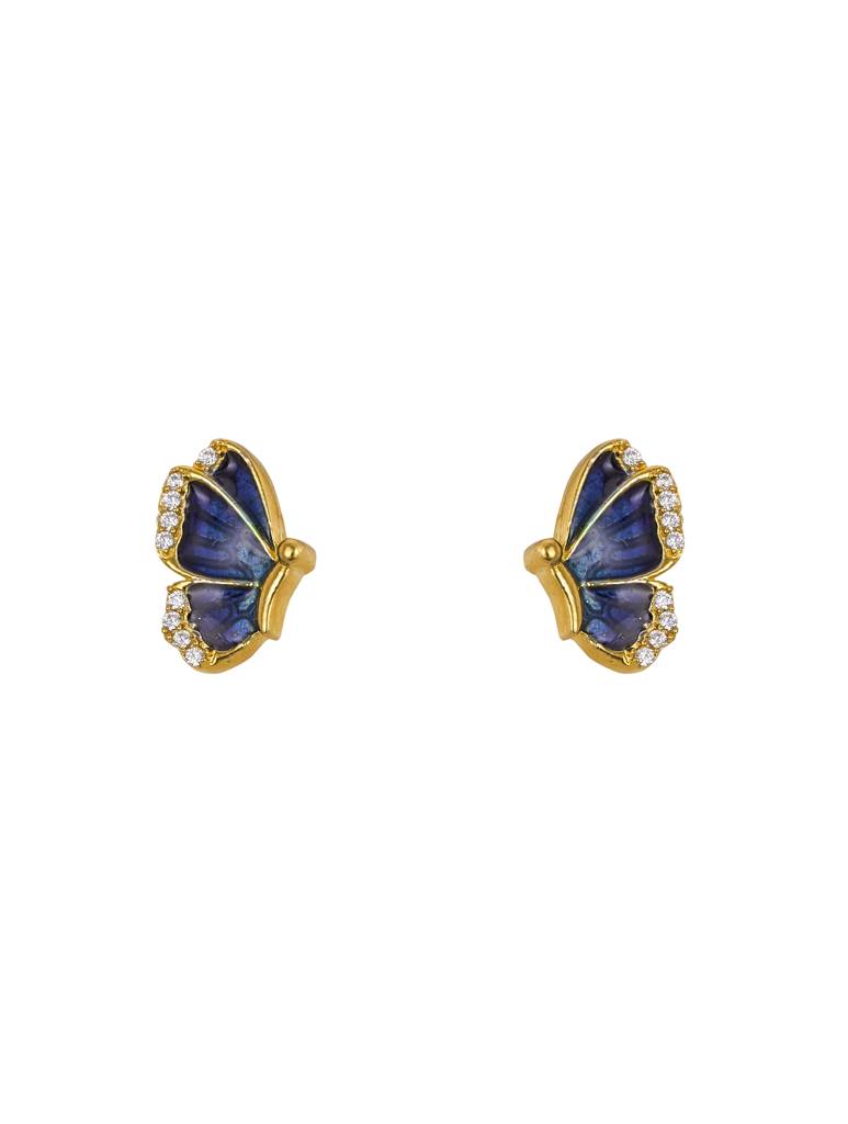 925 Silver Half Butterfly Earrings : CSE304