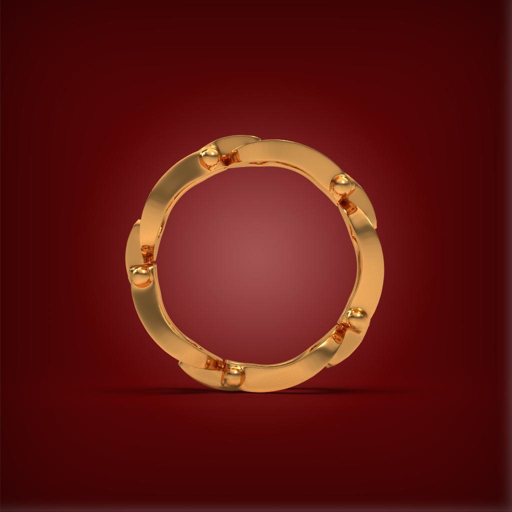 Equestrian Pavã© Link Ring | 925 Sterling Silver : HB115G5