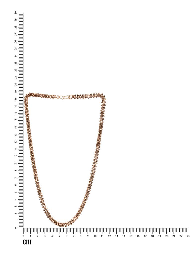Antique Gold Plated Ball Design 18 Inch Dailywear  Necklace  Chain : SJNK2352