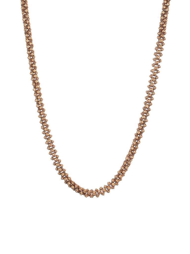 Antique Gold Plated Ball Design 18 Inch Dailywear  Necklace  Chain : SJNK2352
