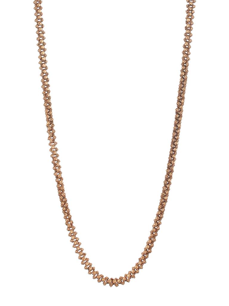 Gold Plated Ball Design 24 Inch  Thick Dailywear Long Necklace  Chain : SJNK2353