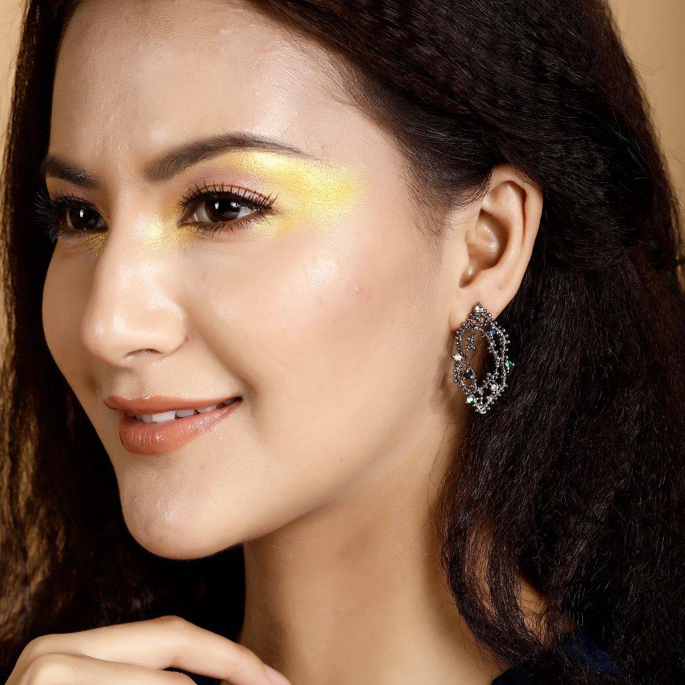 Textured Big Stud Earrings