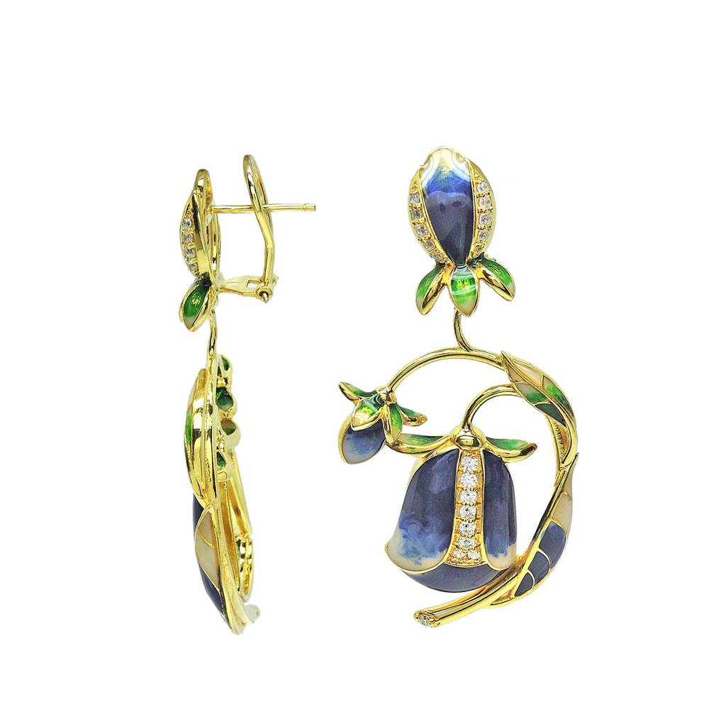 Drop Dead Blue Tulip Earring : 6188ER