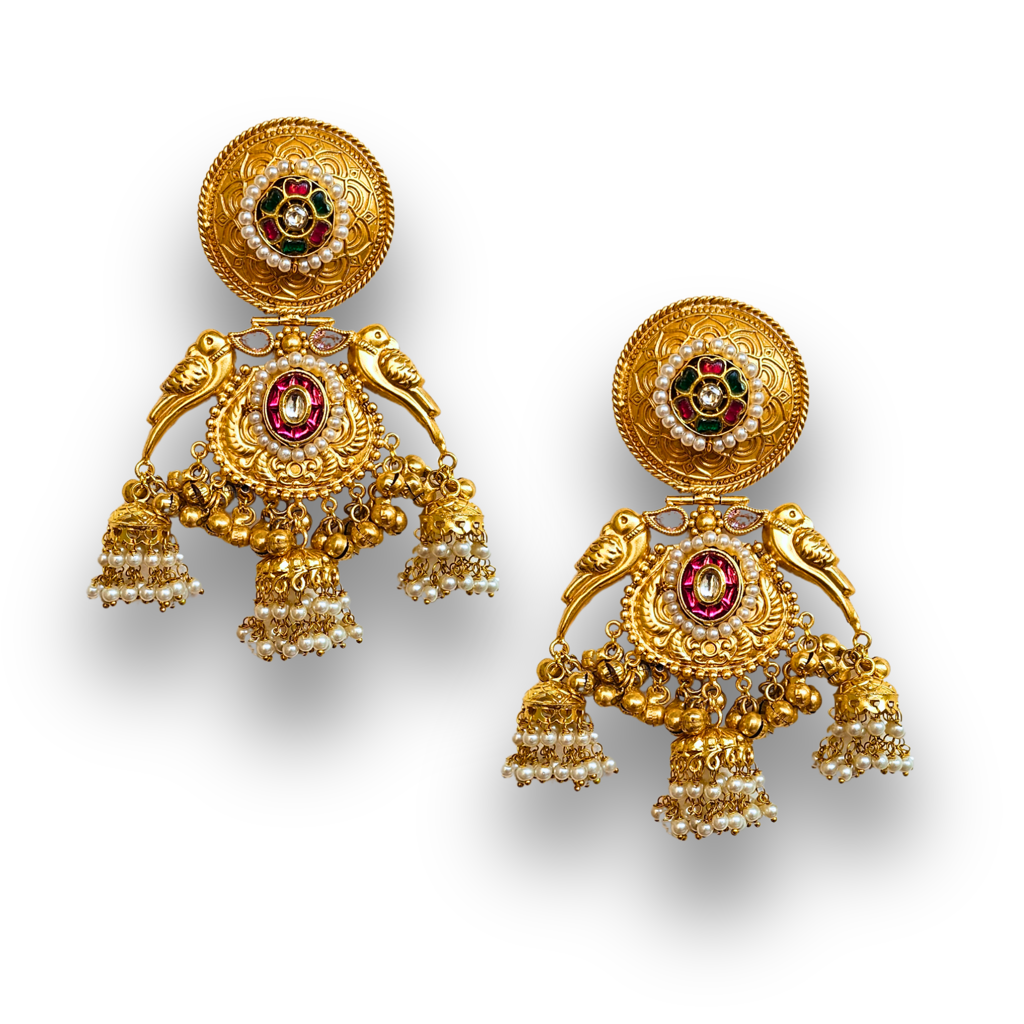 Aayat Kashmiri Pachi Kundan Jhumki : ER021