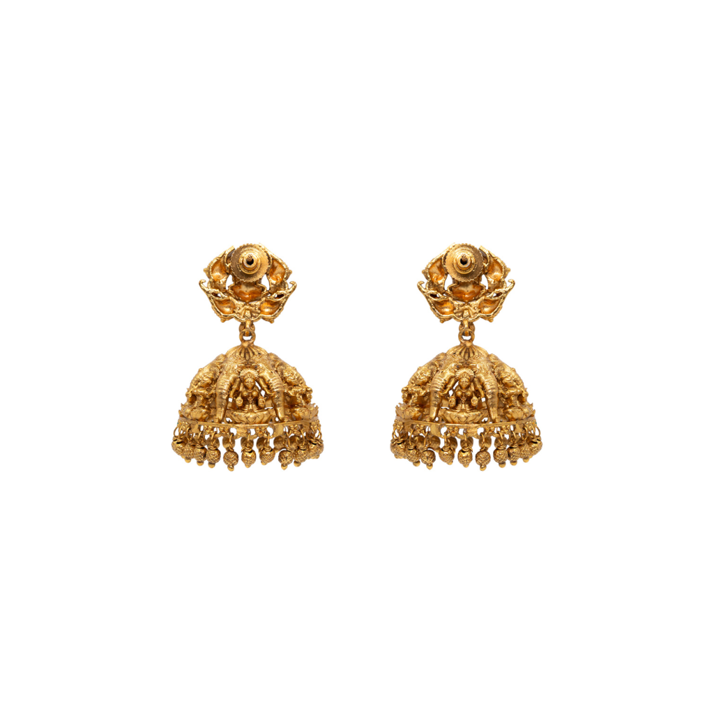 Gajalakshmi Combo Necklace Set – 1 Gram Gold Plated Temple Jewellery : K-629