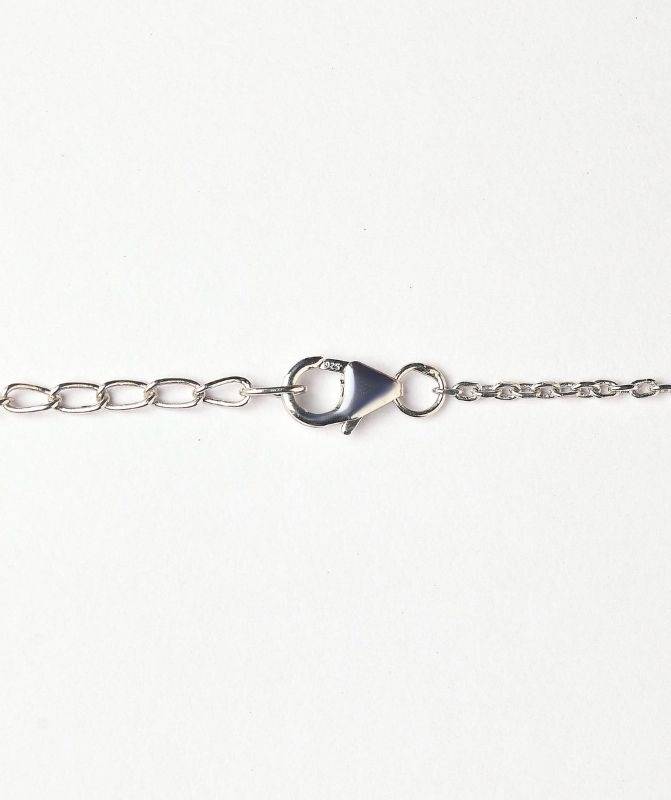 925 Pure Oxidised Silver Y Emma Neckalce With Blue Enamel : NK001