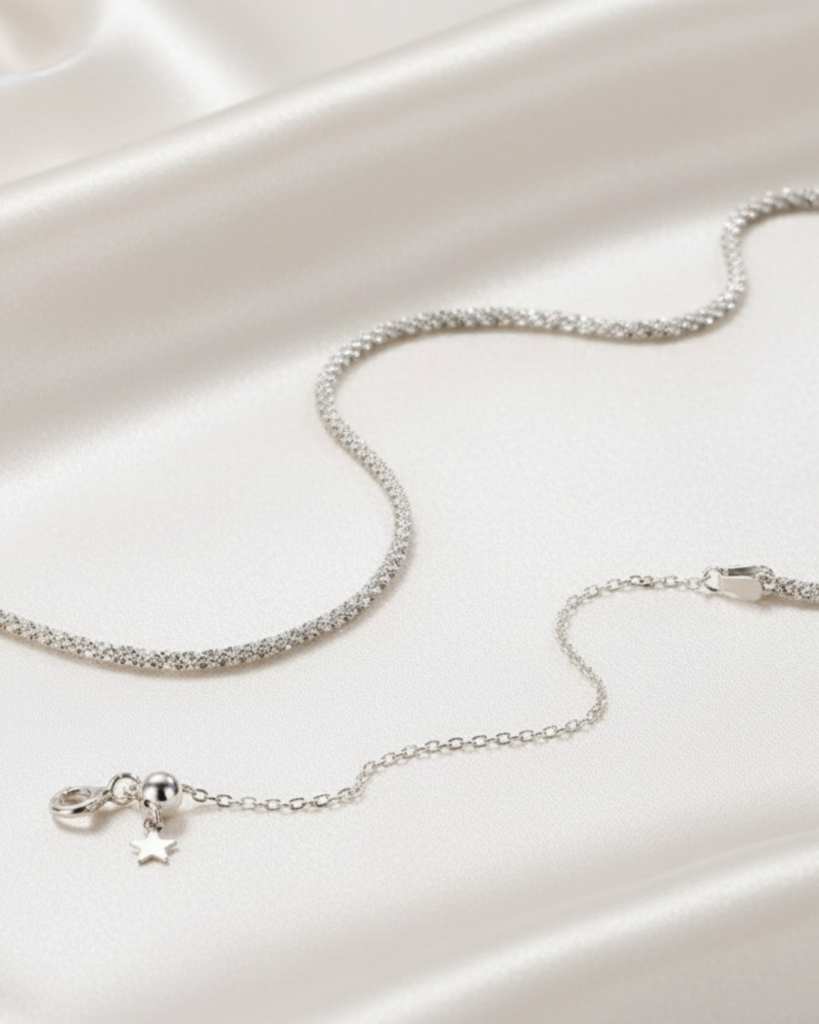 Sterling Silver Shimmer Necklace : SN925SS