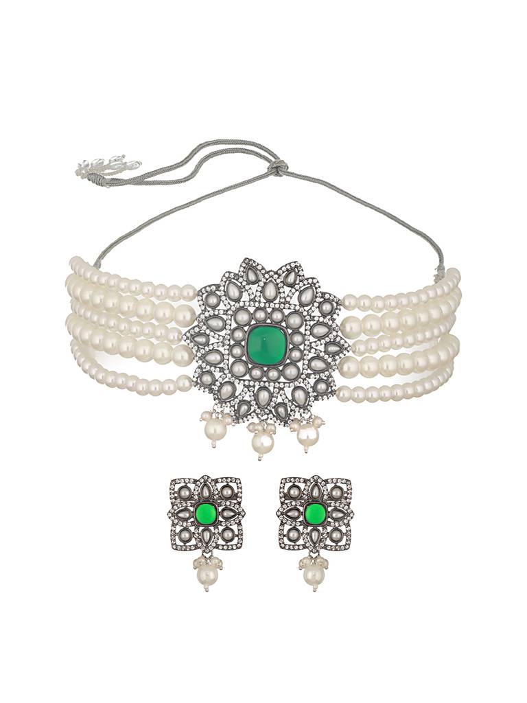 アクセサリー OX Jewelry Silver Pearl Choker OX JEWELRY（オックスジュエリー）の「Silver Pearl Choker