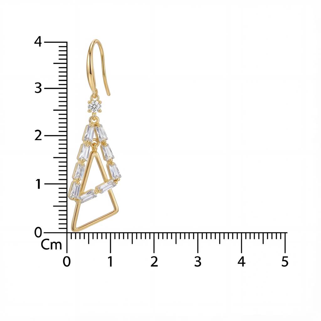 Korean Geometric Art Deco Dangle Earrings : YUFSER252