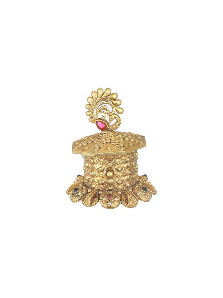Peacock Design Hand-Crafted Traditional Kumkum Box : SJSB2542