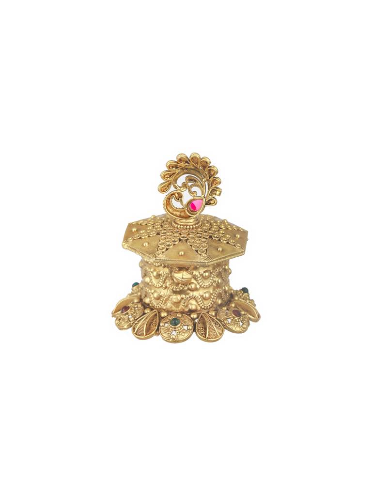 Peacock Design Hand-Crafted Traditional Kumkum Box : SJSB2542