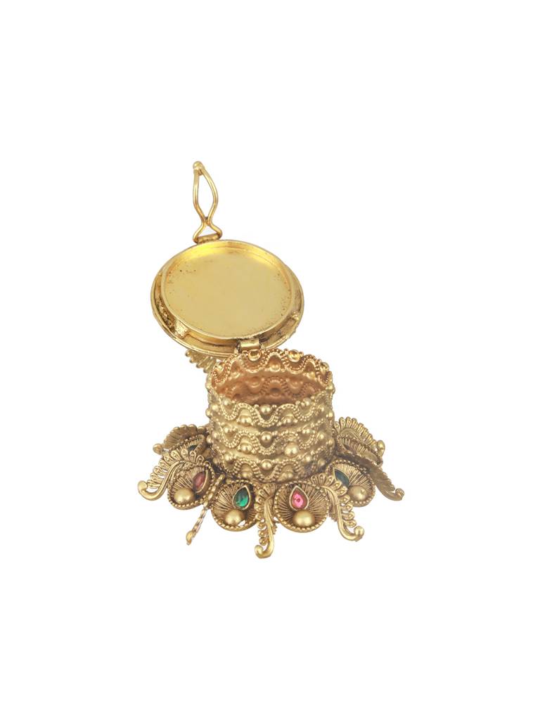 Peacock Design Handcrafted Traditional Kumkum Box : SJSB2544