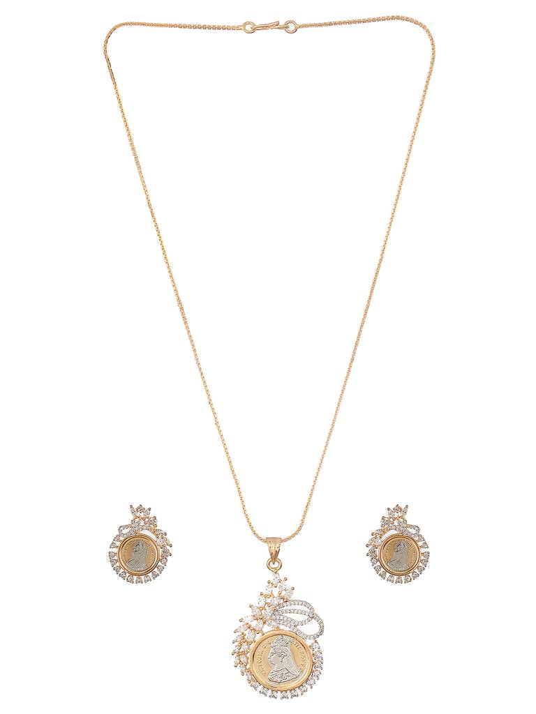 Gold Toned Ginni Locket Set For Women : SJLK2578