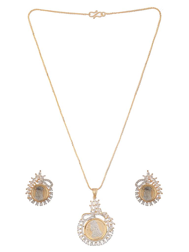 Gold Toned Ginni Locket Set : SJLK2579