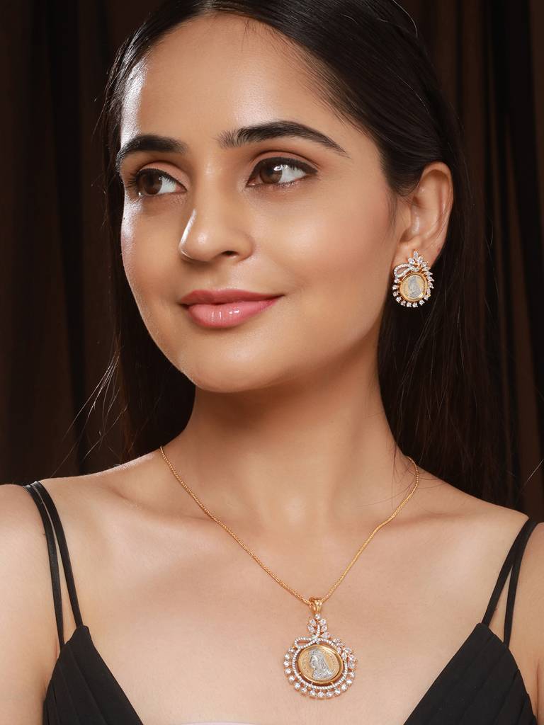 Gold Toned Ginni Locket Set : SJLK2579