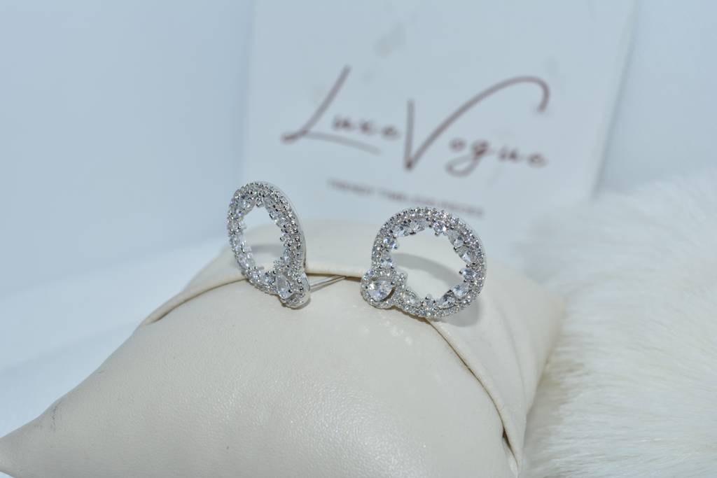 Dazzling Gemstone Hoop Earrings : 260