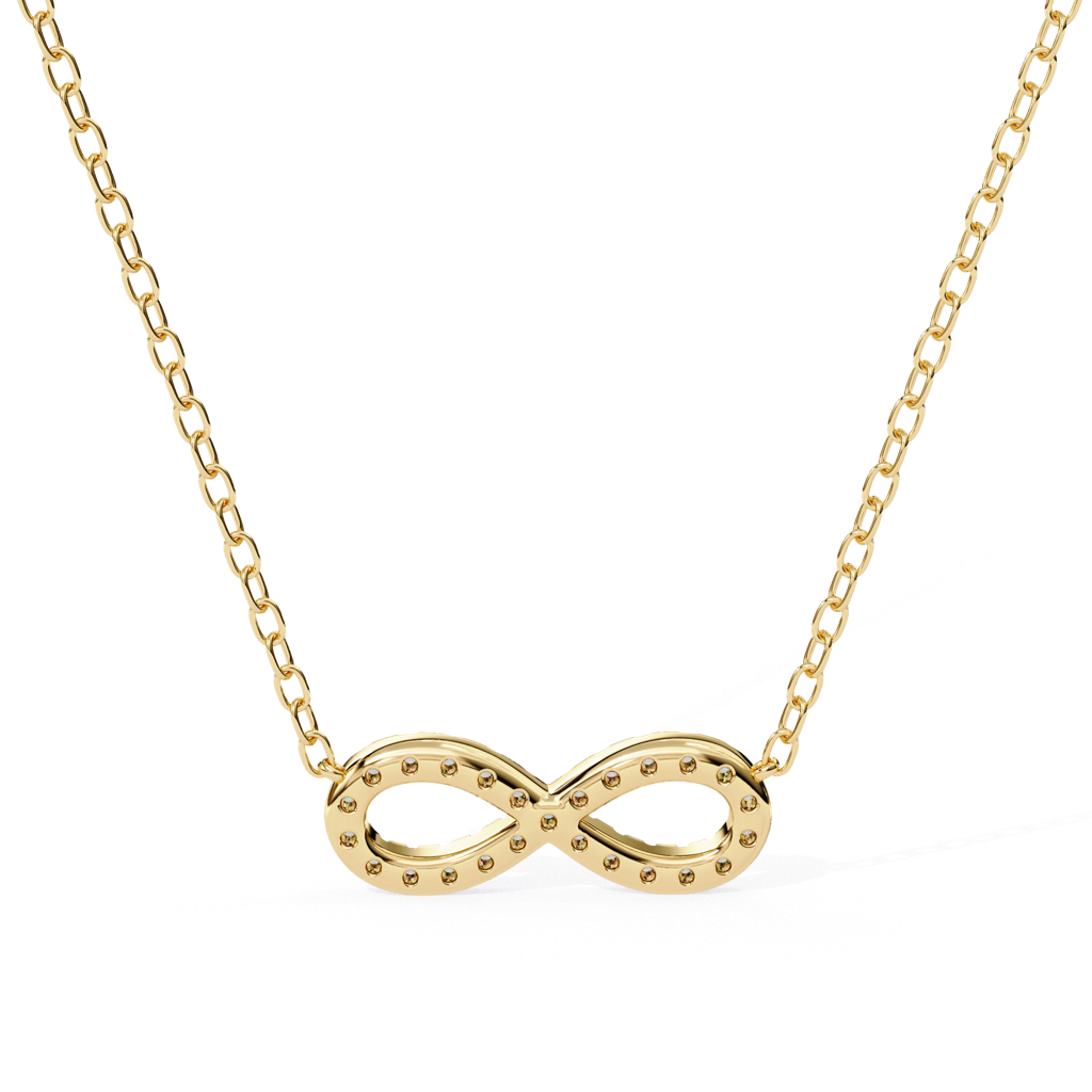 0.32Ct Round Cut Lab Grown Diamond Infinity Love Pendant : ZY-050