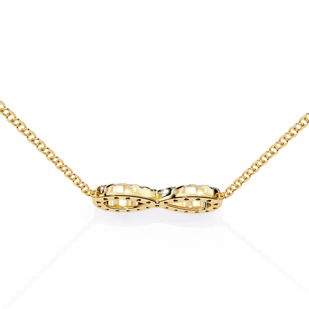 0.32Ct Round Cut Lab Grown Diamond Infinity Love Pendant : ZY-050