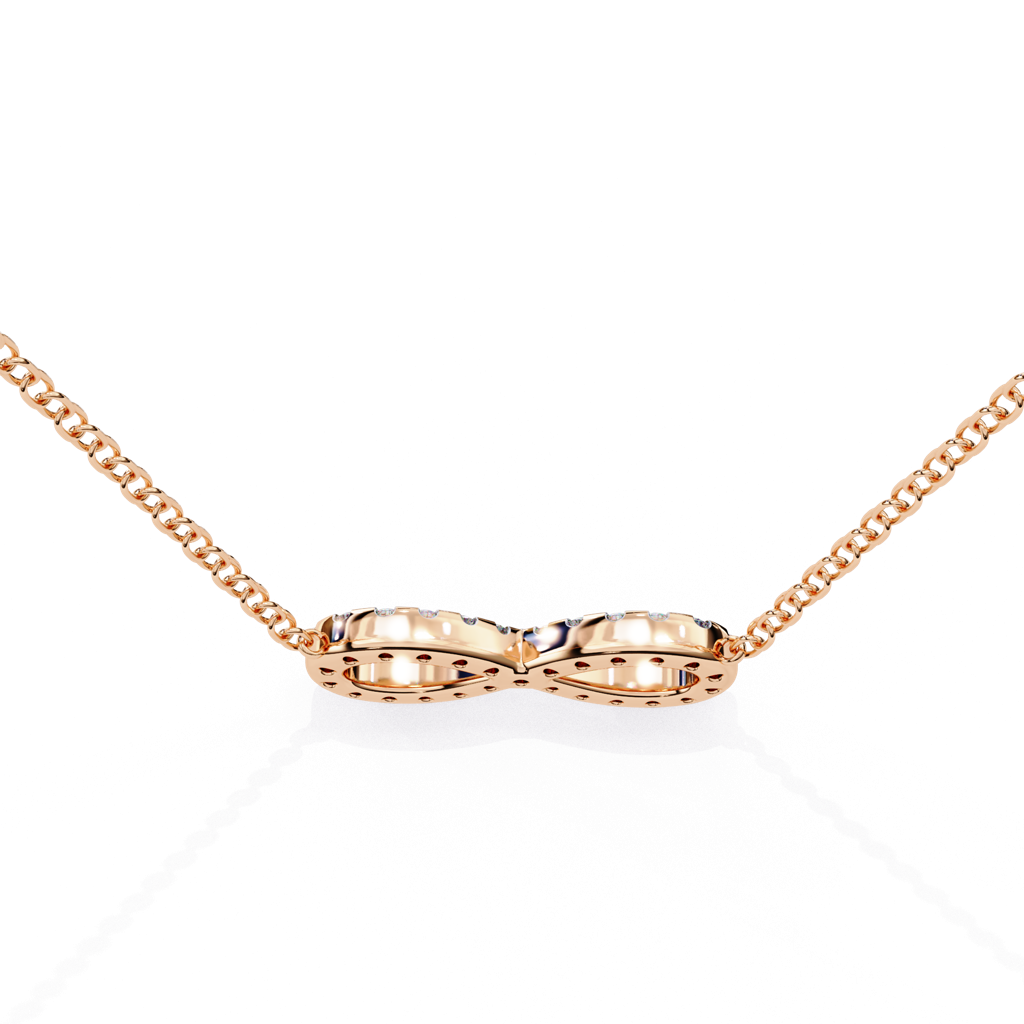 0.32Ct Round Cut Lab Grown Diamond Infinity Love Pendant : ZY-050