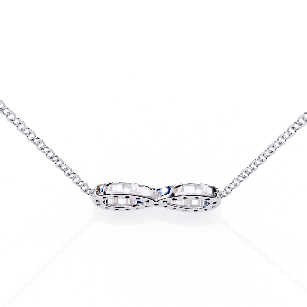 0.32Ct Round Cut Lab Grown Diamond Infinity Love Pendant : ZY-050
