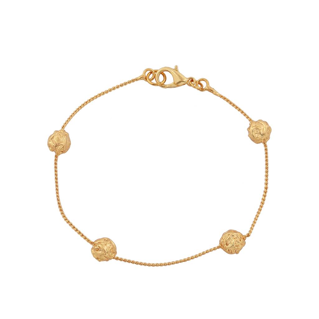 Estele Gold Plated Flower Designer Bracelet For Women : 262BR