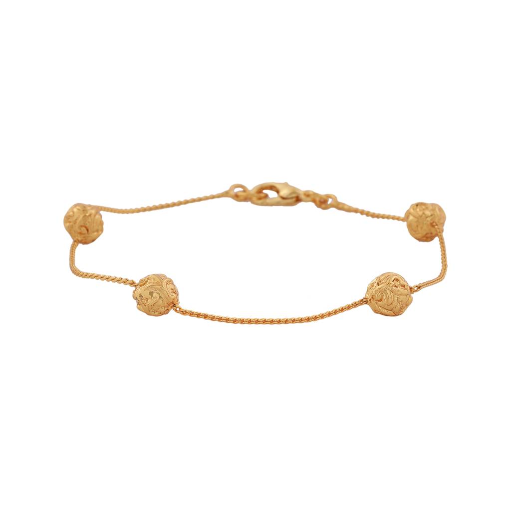 Estele Gold Plated Flower Designer Bracelet For Women : 262BR