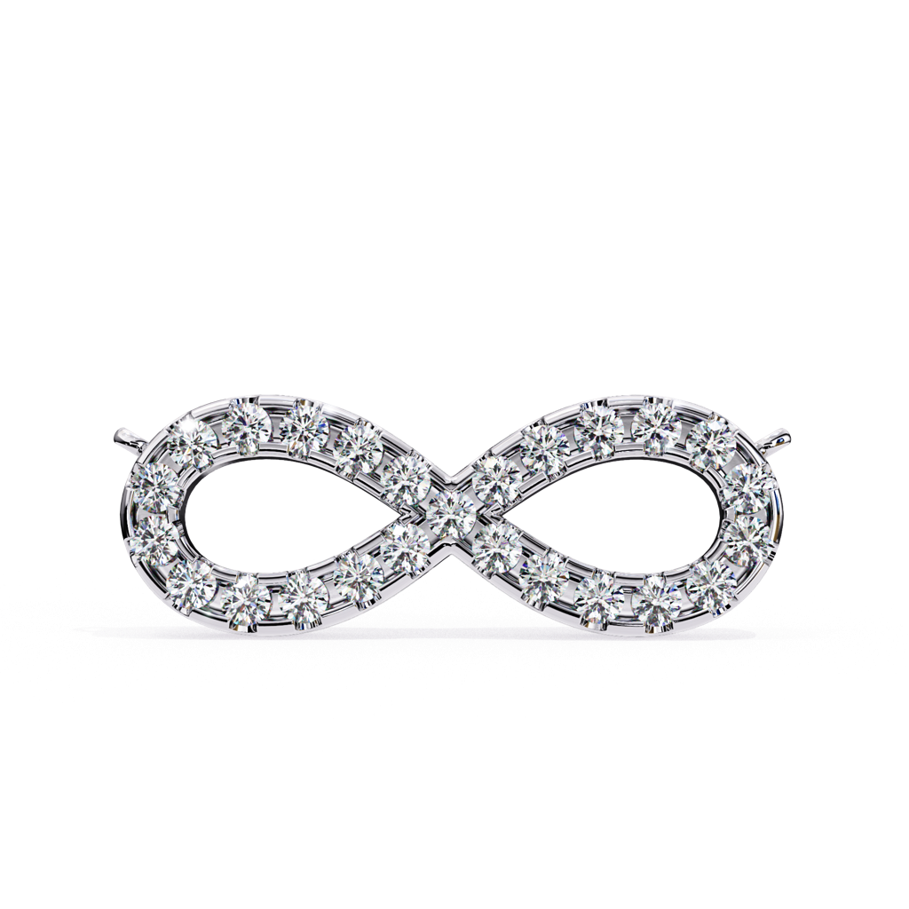 0.32Ct Round Cut Lab Grown Diamond Infinity Love Pendant : ZY-050